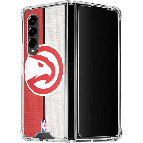 NBA Atlanta Hawks Canvas Galaxy Z Fold4 5G Clear Case