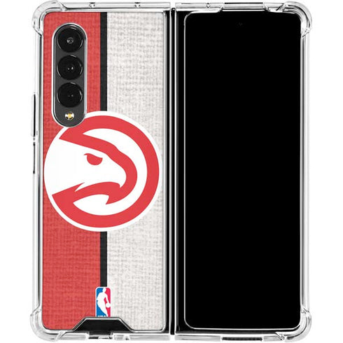 NBA Atlanta Hawks Canvas Galaxy Z Fold4 5G Clear Case