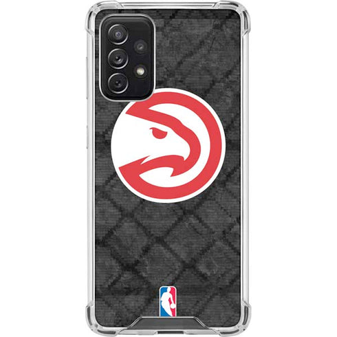 NBA Atlanta Hawks Dark Rust Galaxy A72 5G Clear Case