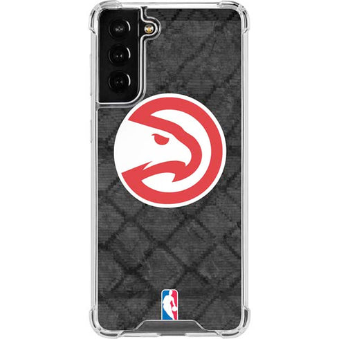 NBA Atlanta Hawks Dark Rust Galaxy S21 FE Clear Case