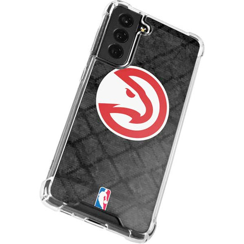 NBA Atlanta Hawks Dark Rust Galaxy S21 FE Clear Case