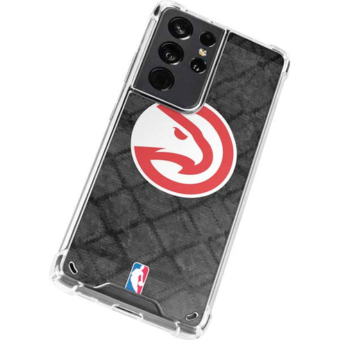 NBA Atlanta Hawks Dark Rust Galaxy S21 Ultra 5G Clear Case