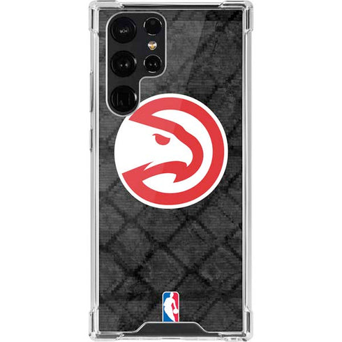 NBA Atlanta Hawks Dark Rust Galaxy S22 Ultra Clear Case