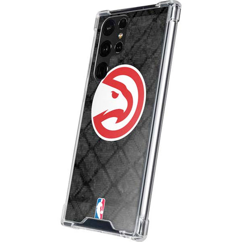 NBA Atlanta Hawks Dark Rust Galaxy S22 Ultra Clear Case