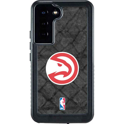 NBA Atlanta Hawks Dark Rust Galaxy S23 Plus Waterproof Case