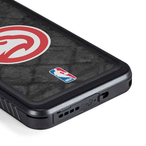 NBA Atlanta Hawks Dark Rust Galaxy S23 Plus Waterproof Case