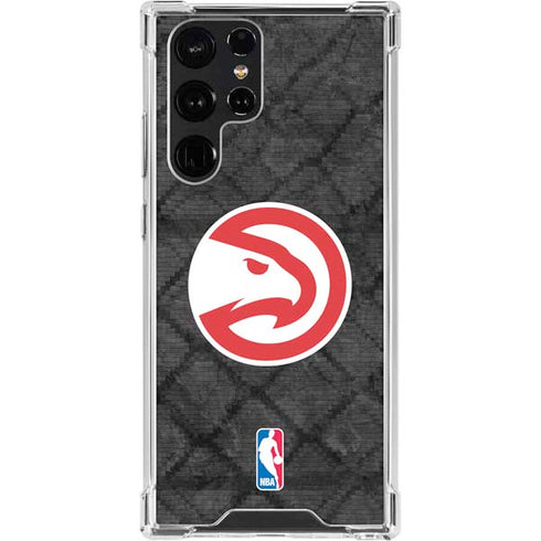 NBA Atlanta Hawks Dark Rust Galaxy S24 Ultra Clear Case