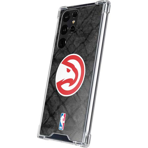 NBA Atlanta Hawks Dark Rust Galaxy S24 Ultra Clear Case