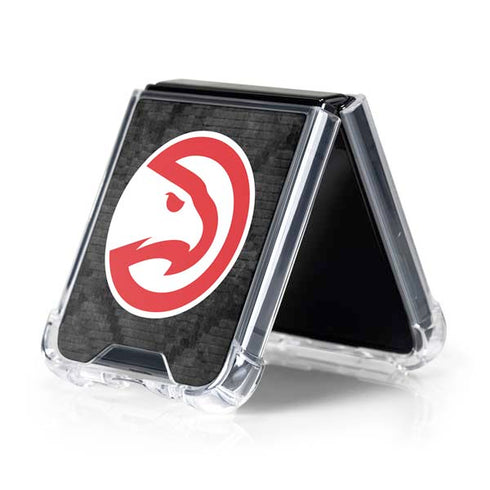 NBA Atlanta Hawks Dark Rust Galaxy Z Flip5 5G Clear Case