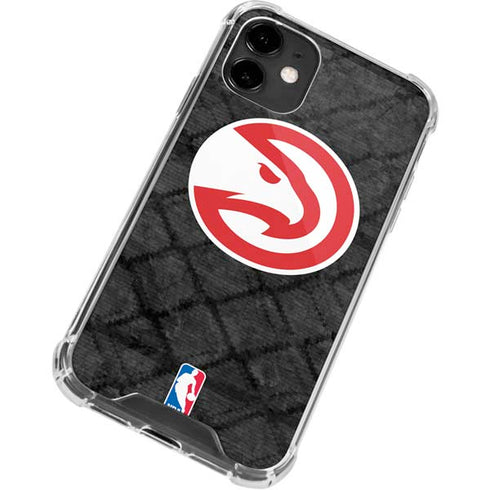 NBA Atlanta Hawks Dark Rust iPhone 12 Clear Case