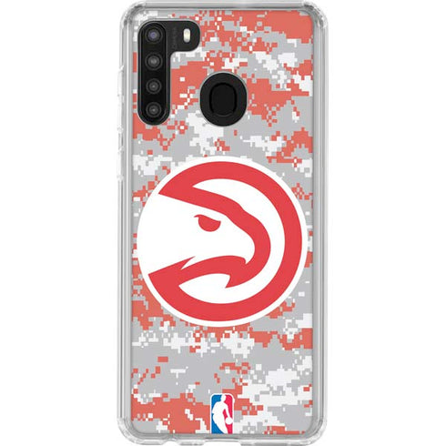 NBA Atlanta Hawks Digi Camo Galaxy A21 Clear Case