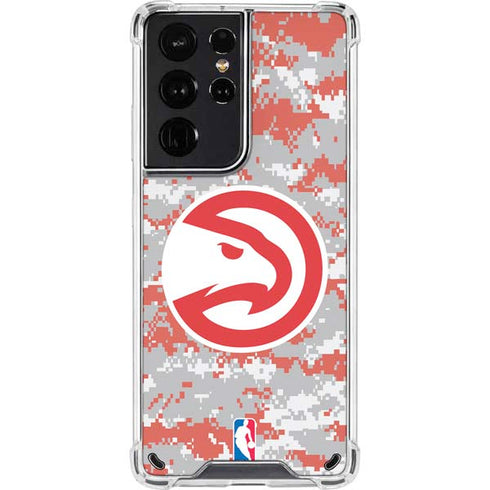 NBA Atlanta Hawks Digi Camo Galaxy S21 Ultra 5G Clear Case