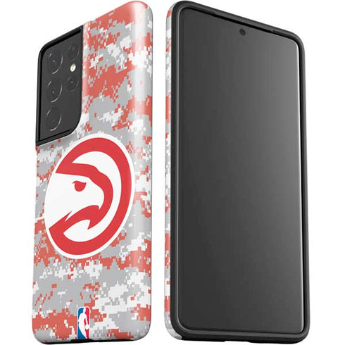 NBA Atlanta Hawks Digi Camo Galaxy S21 Ultra 5G Pro Case