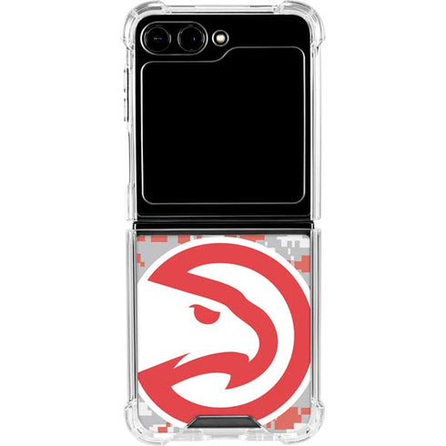 NBA Atlanta Hawks Digi Camo Galaxy Z Flip5 5G Clear Case