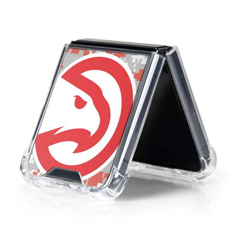 NBA Atlanta Hawks Digi Camo Galaxy Z Flip5 5G Clear Case
