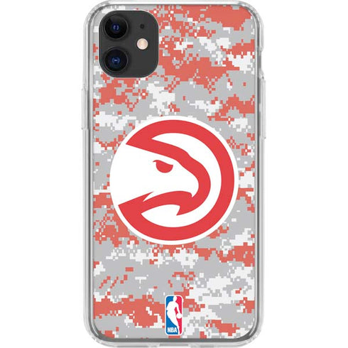 NBA Atlanta Hawks Digi Camo iPhone 11 Clear Case
