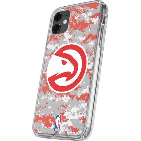 NBA Atlanta Hawks Digi Camo iPhone 11 Clear Case