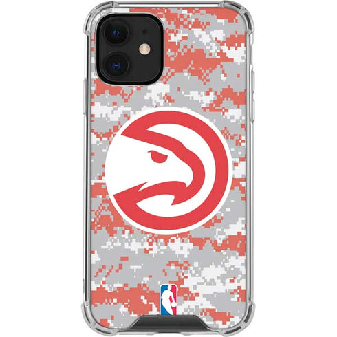 NBA Atlanta Hawks Digi Camo iPhone 12 Clear Case