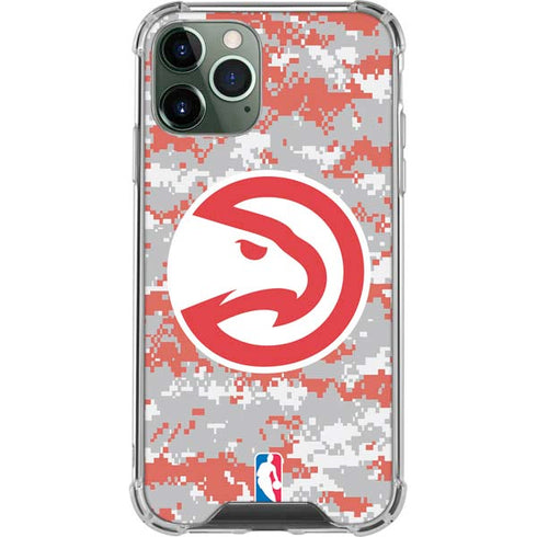 NBA Atlanta Hawks Digi Camo iPhone 12 Pro Clear Case