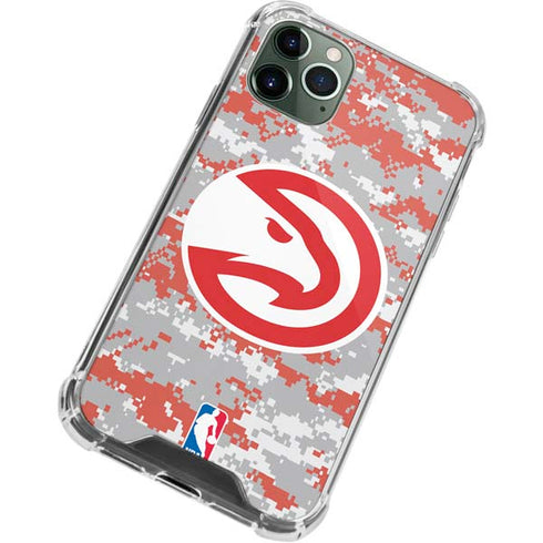 NBA Atlanta Hawks Digi Camo iPhone 12 Pro Clear Case