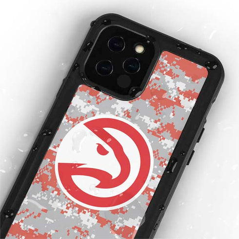 NBA Atlanta Hawks Digi Camo iPhone 12 Pro Waterproof Case