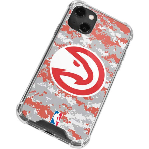 NBA Atlanta Hawks Digi Camo iPhone 13 Mini Clear Case