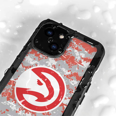 NBA Atlanta Hawks Digi Camo iPhone 13 Mini Waterproof Case