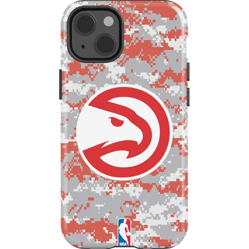 NBA Atlanta Hawks Digi Camo iPhone 15 Impact Case