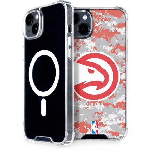 NBA Atlanta Hawks Digi Camo iPhone 15 Plus MagSafe Case