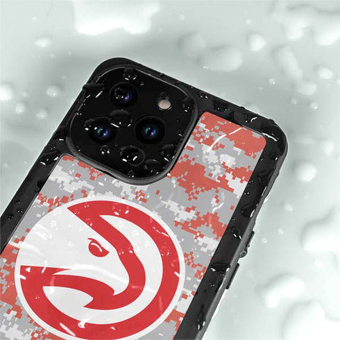 NBA Atlanta Hawks Digi Camo iPhone 14 Pro Max Waterproof Case