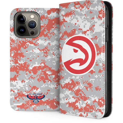 NBA Atlanta Hawks Digi Camo iPhone 15 Pro Max Folio Case