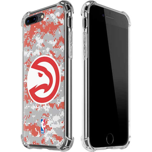 NBA Atlanta Hawks Digi Camo iPhone 7/8 Plus Clear Case