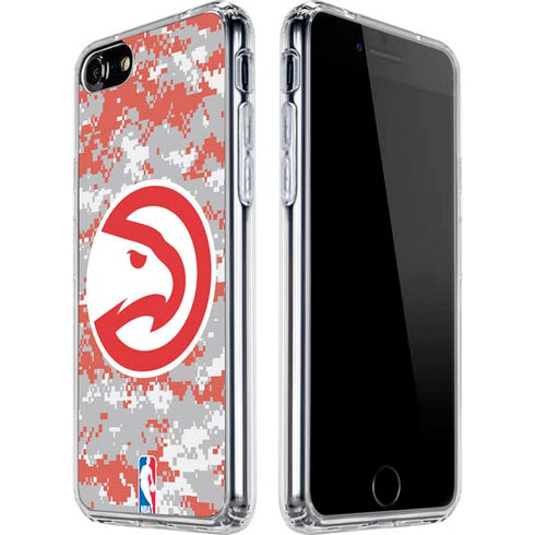 NBA Atlanta Hawks Digi Camo iPhone SE (2nd & 3rd Gen) Clear Case