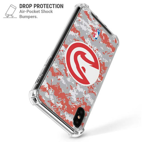 NBA Atlanta Hawks Digi Camo iPhone XS Max Clear Case