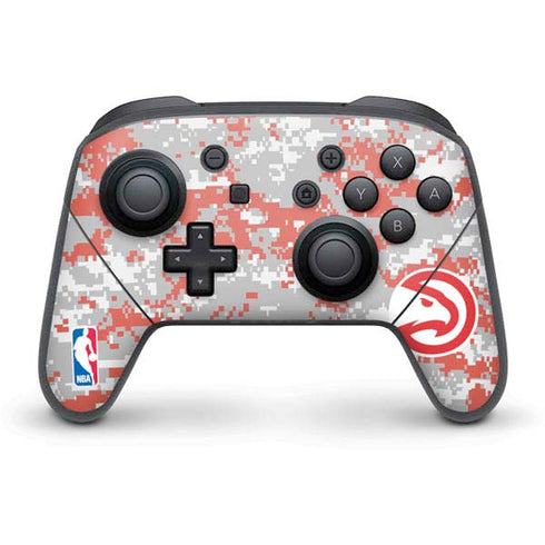 NBA Atlanta Hawks Digi Camo Nintendo Switch Pro Controller Skin