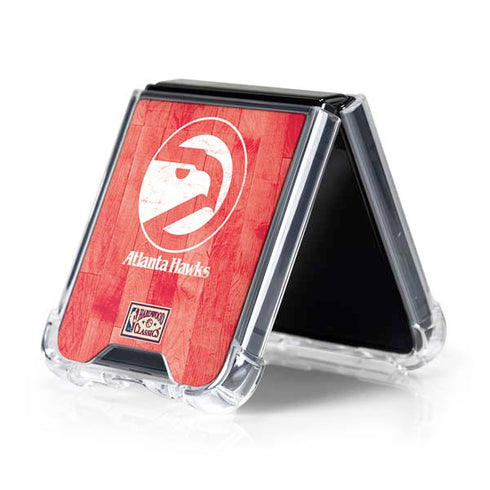 NBA Atlanta Hawks Hardwood Classics Galaxy Z Flip5 5G Clear Case