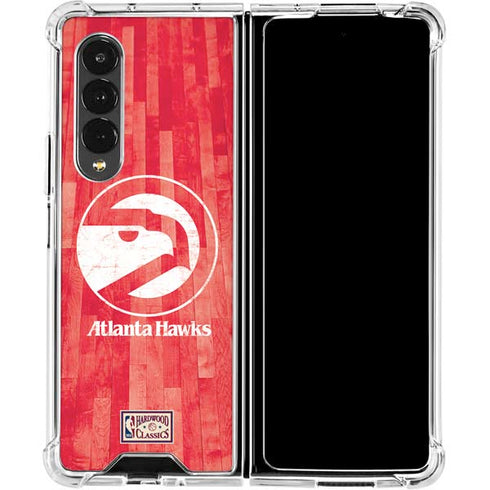 NBA Atlanta Hawks Hardwood Classics Galaxy Z Fold4 5G Clear Case