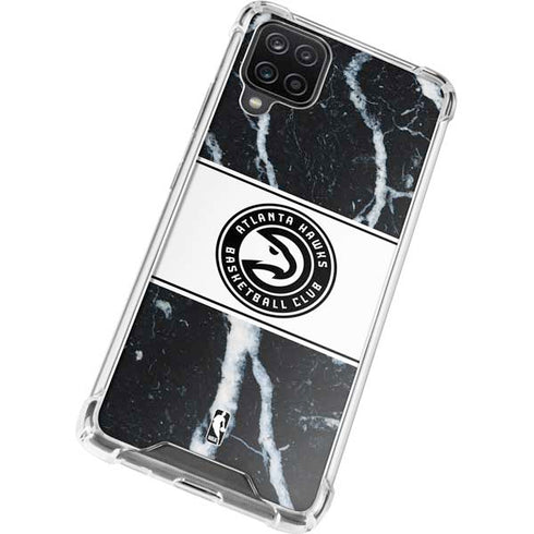 NBA Atlanta Hawks Marble Galaxy A12 Clear Case
