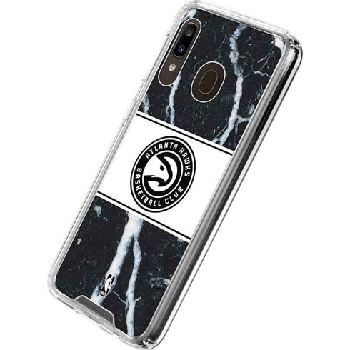 NBA Atlanta Hawks Marble Galaxy A30 Clear Case