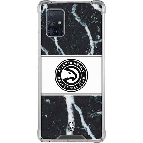 NBA Atlanta Hawks Marble Galaxy A71 5G Clear Case