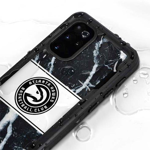 NBA Atlanta Hawks Marble Galaxy S20 Plus Waterproof Case