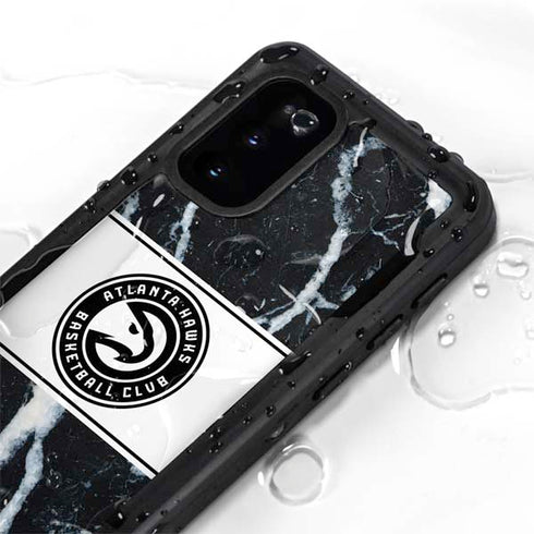 NBA Atlanta Hawks Marble Galaxy S20 Waterproof Case