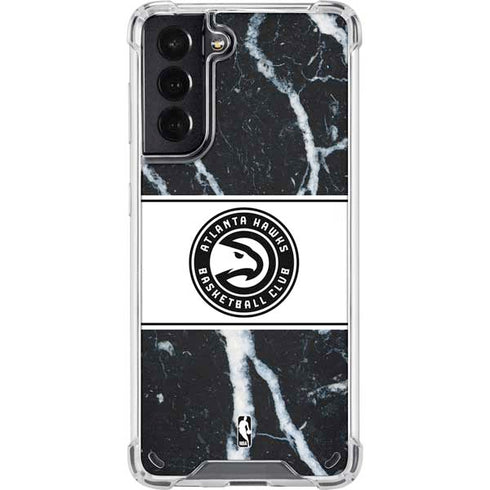 NBA Atlanta Hawks Marble Galaxy S21 5G Clear Case