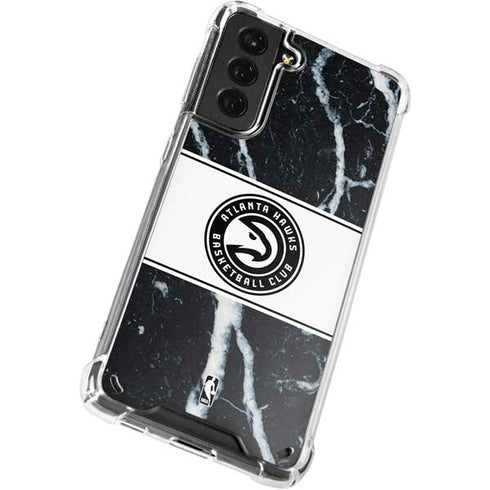 NBA Atlanta Hawks Marble Galaxy S21 5G Clear Case