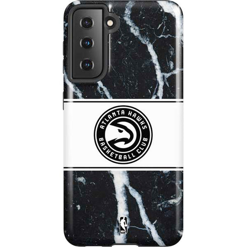 NBA Atlanta Hawks Marble Galaxy S21 5G Pro Case