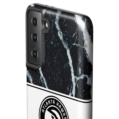 NBA Atlanta Hawks Marble Galaxy S21 FE Pro Case