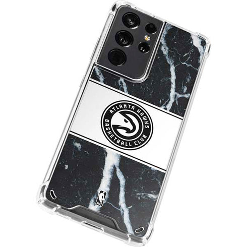 NBA Atlanta Hawks Marble Galaxy S21 Ultra 5G Clear Case