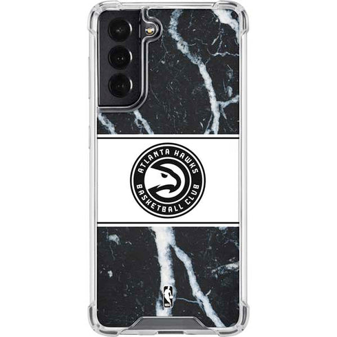 NBA Atlanta Hawks Marble Galaxy S22 Clear Case