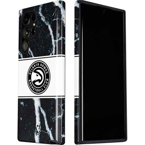 NBA Atlanta Hawks Marble Galaxy S22 Ultra Pro Case