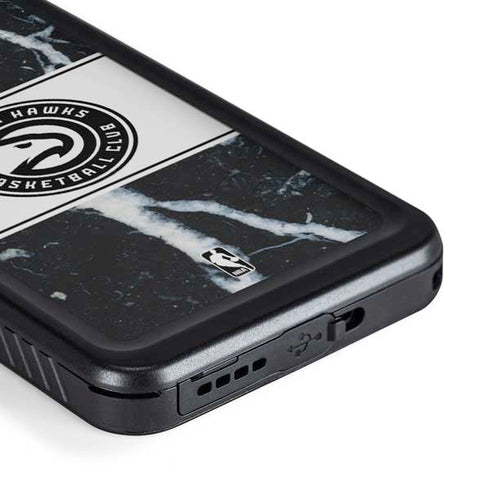 NBA Atlanta Hawks Marble Galaxy S23 Plus Waterproof Case